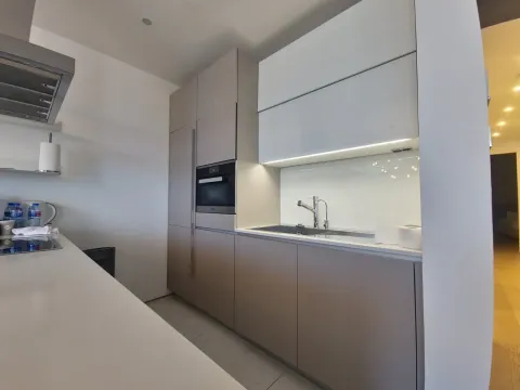 Modern kitchen with built-in appliances and a sink. - image 23