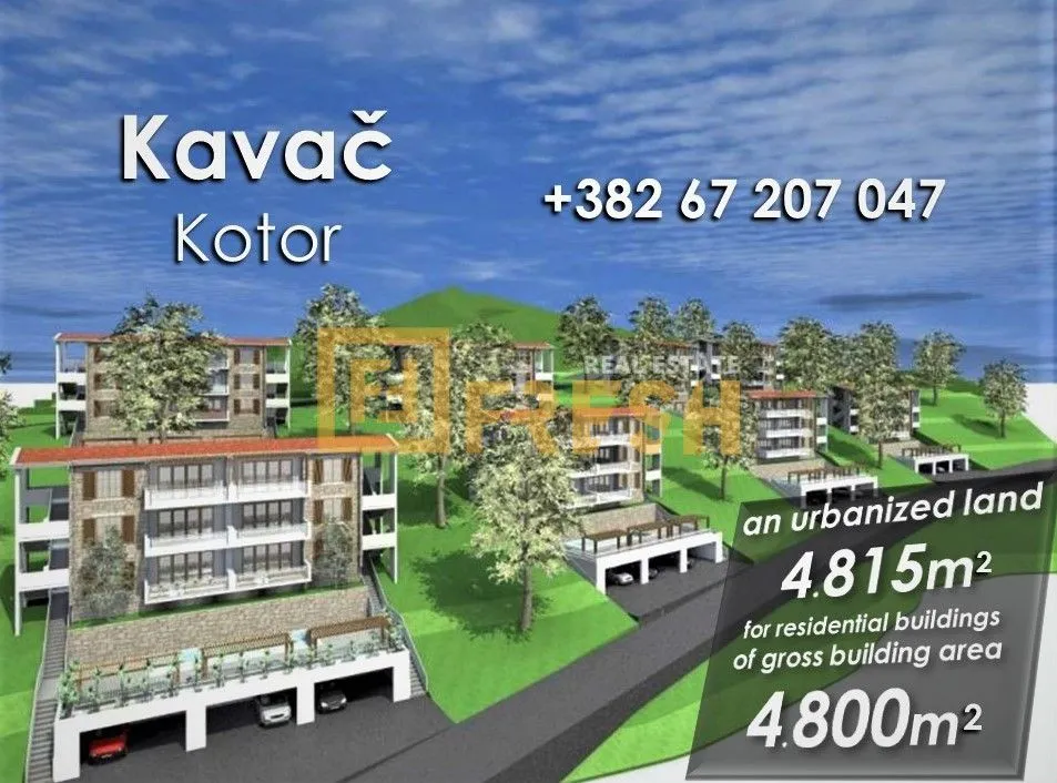 Prodaja, plac, 4815m², Kotor, Crna Gora