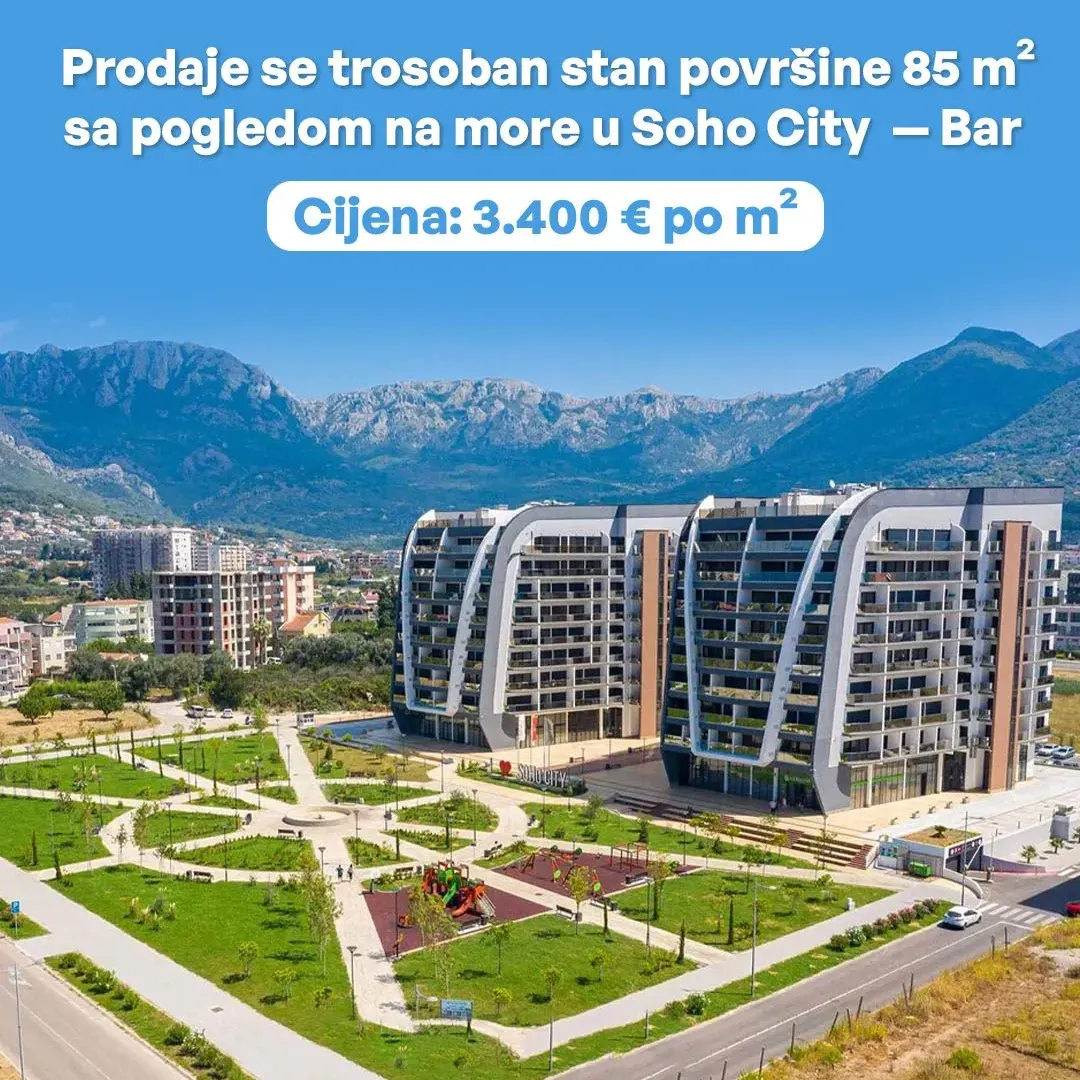 Sale, three bedroom apartment, 85m², Soho City, Bar