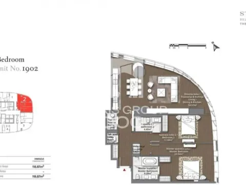 Prodaja, dvosoban stan, 119m², Savski Venac, Beograd - image 2