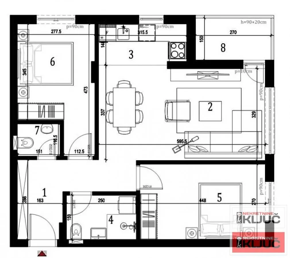 Sale, three bedroom apartment, 64m², Klisa, Novi Sad Sve Podlokacije