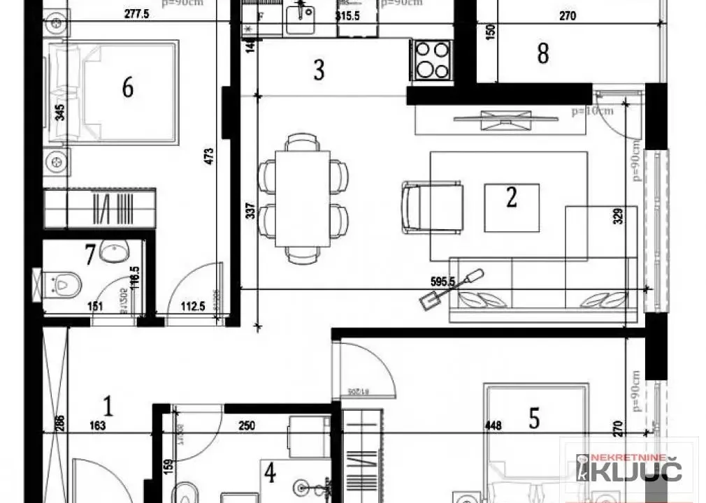 Sale, three bedroom apartment, 64m², Klisa, Novi Sad Sve Podlokacije