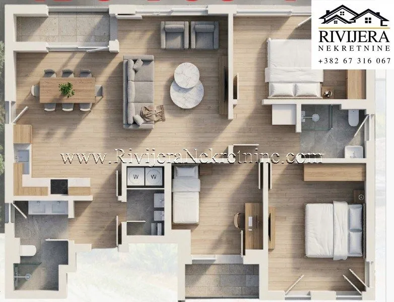 Prodaja, trosoban stan, 91m², Dobrota, Kotor
