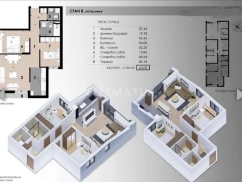 Prodaja, dvosoban stan, 63m², Kluz, Zvezdara Sve Podlokacije - image 6