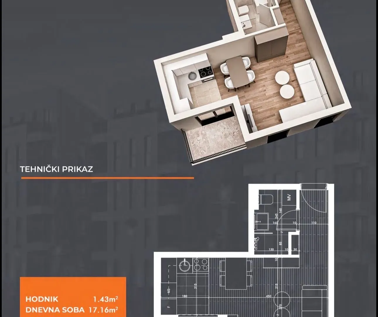 Prodaja, garsonjera, 29m², Zabjelo, Podgorica