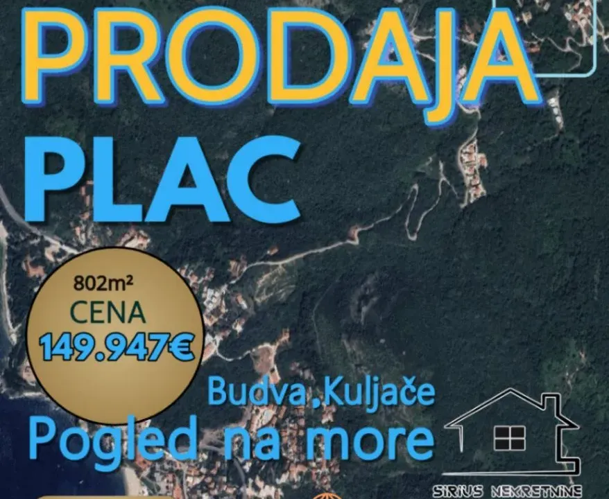 Prodaja, plac, 802m², Kuljače, Budva