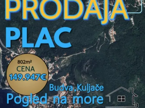 Prodaja, plac, 802m², Kuljače, Budva