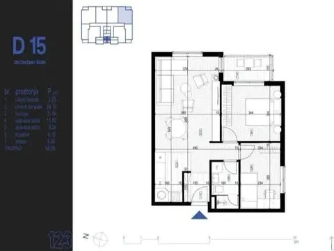 Prodaja, dvosoban stan, 61m², Zabjelo, Podgorica - image 4