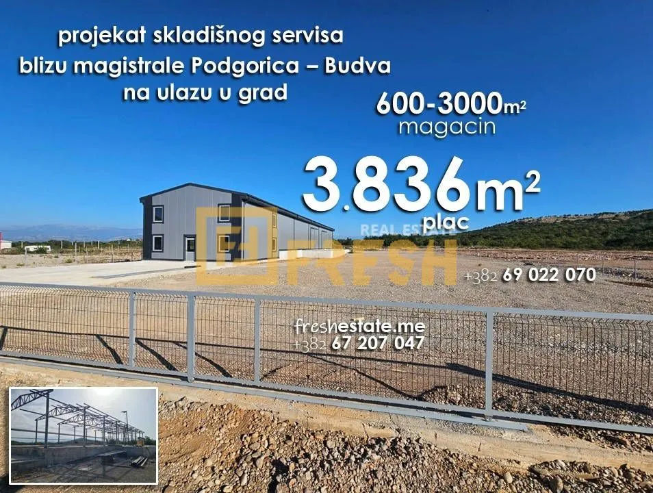Prodaja, plac, 3836m², Kokoti, Podgorica