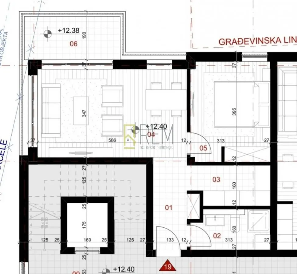 Rent, one bedroom apartment, 45m², Centar, Budva