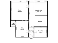 Rent, two bedroom apartment, 50m², Novi Beograd Blok 1 Fontana, Novi Beograd Sve Podlokacije - image 11