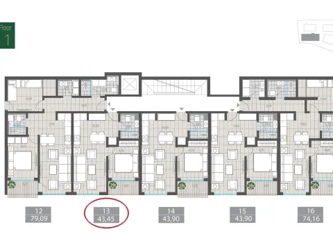 Sale, one bedroom apartment, 43m², Centar, Tivat - image 7