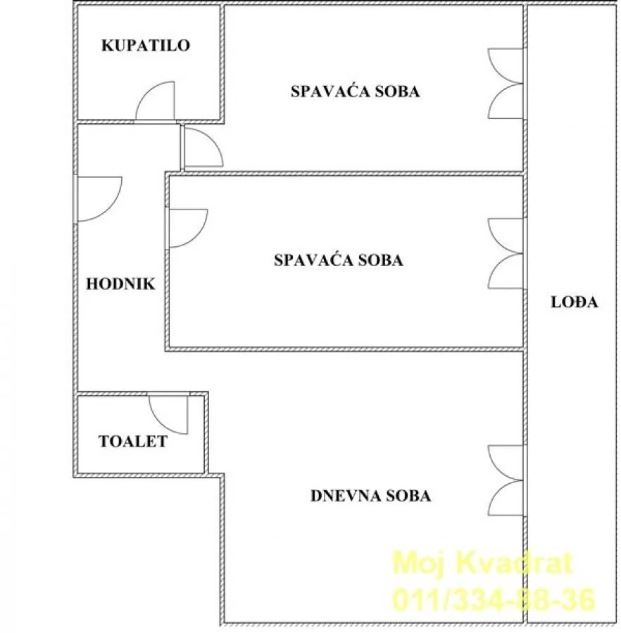 Sale, three bedroom apartment, 65m², Hadzipopovac, Palilula Sve Podlokacije