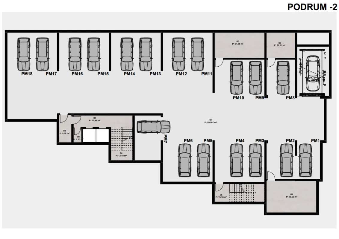 Prodaja, dvosoban stan, 82m², Ilino, Bar