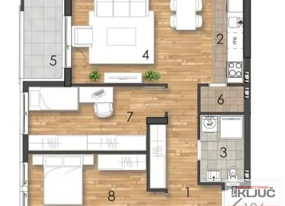 Sale, three bedroom apartment, 65m², Telep, Novi Sad Sve Podlokacije