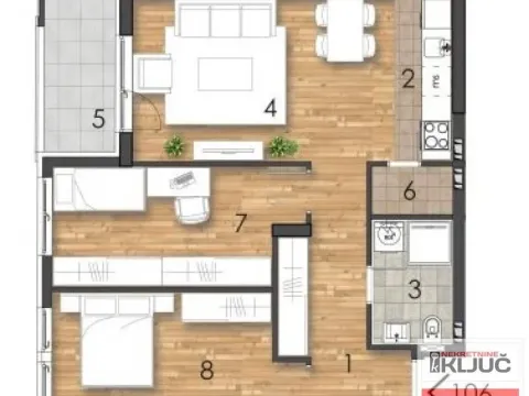 Sale, three bedroom apartment, 65m², Telep, Novi Sad Sve Podlokacije - image 1