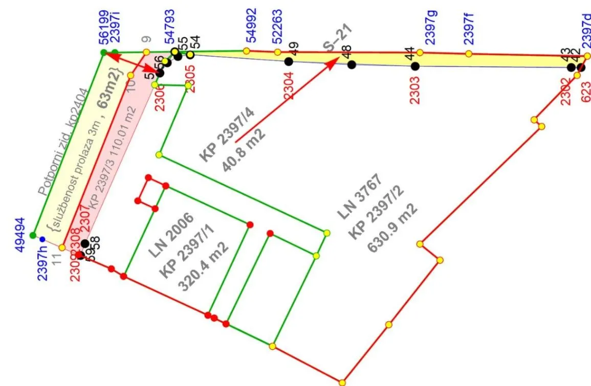 Prodaja, plac, 672m², Kalimanj, Tivat