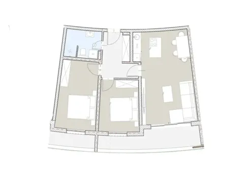 Sale, two bedroom apartment, 78m², Bečići, Budva - image 1