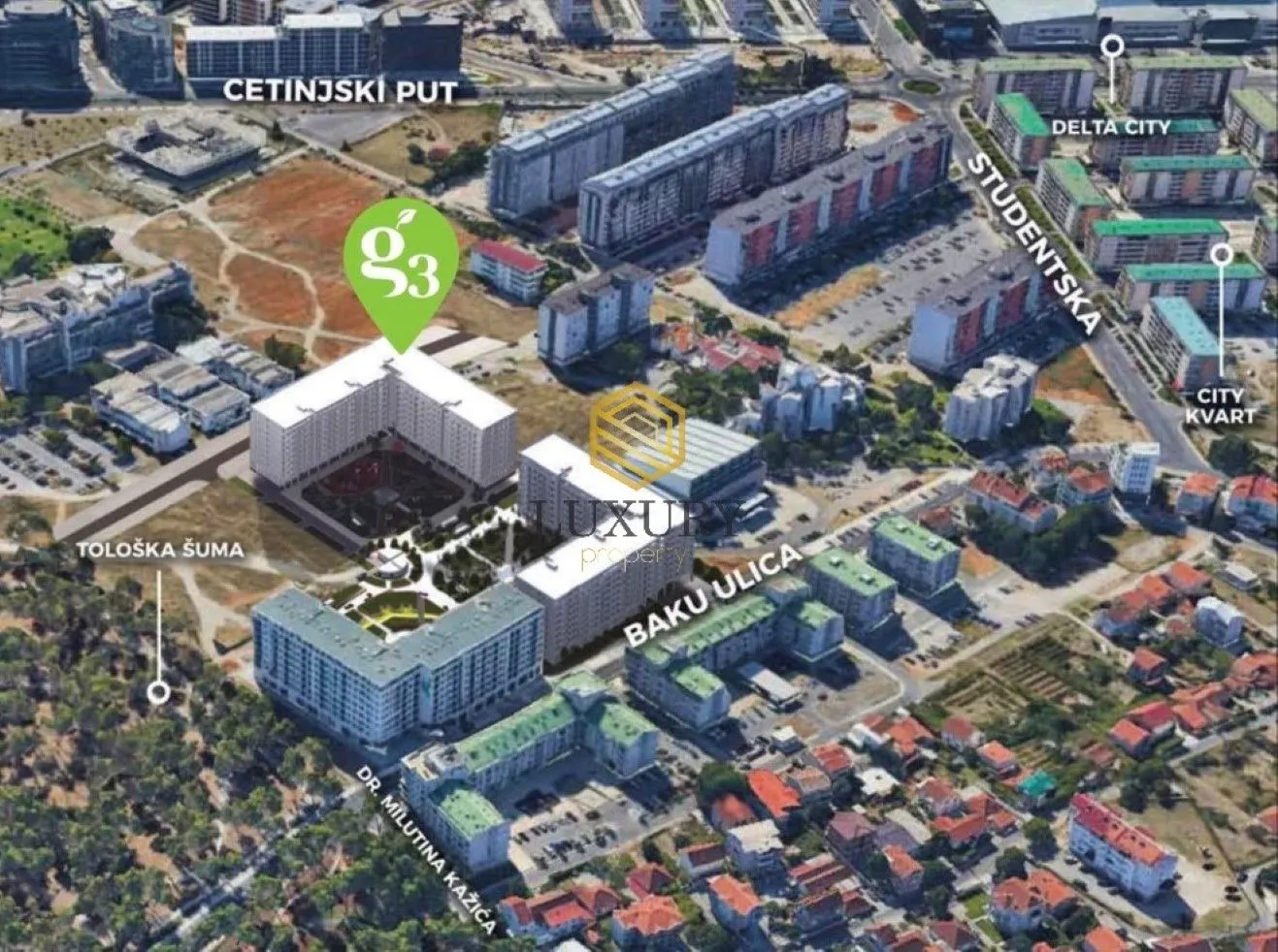 Prodaja, dvosoban stan, 77m², Tološka šuma, Podgorica