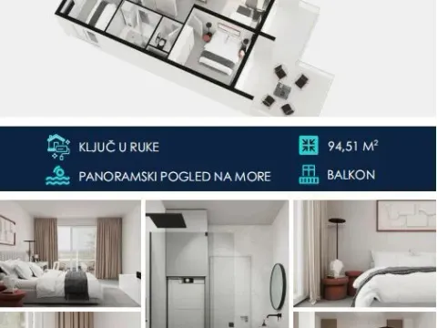 Prodaja, dvosoban stan, 94m², Tivat, Crna Gora - image 12