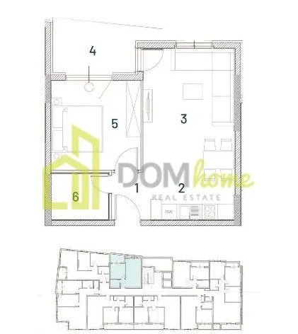 Sale, one bedroom apartment, 49m², Bar, Crna Gora