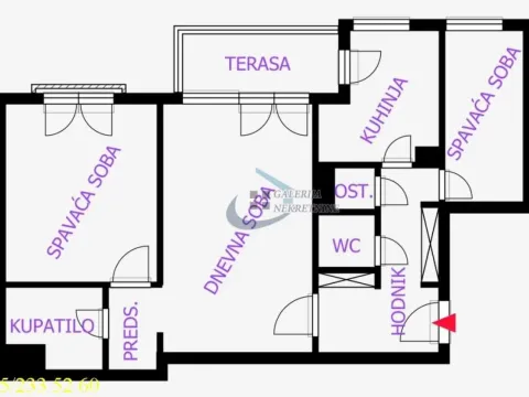 Sale, two bedroom apartment, 58m², Botanička Bašta, Palilula Sve Podlokacije - image 6