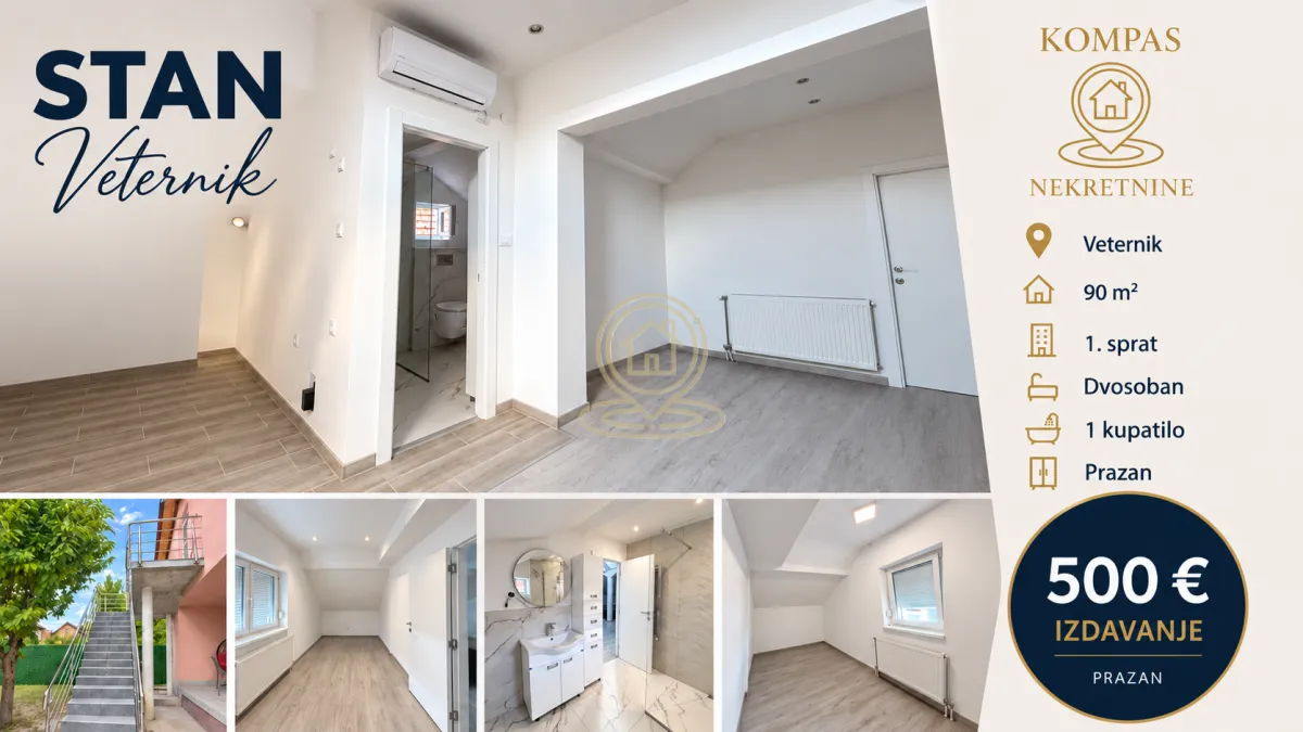 Rent, two bedroom apartment, 90m², Veternik, Novi Sad Sve Podlokacije