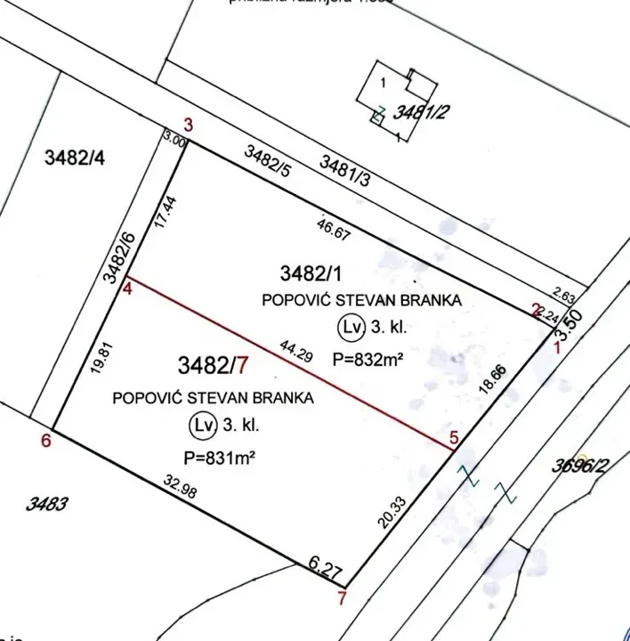 Sale, land lot, 831m², Kličevo, Nikšić