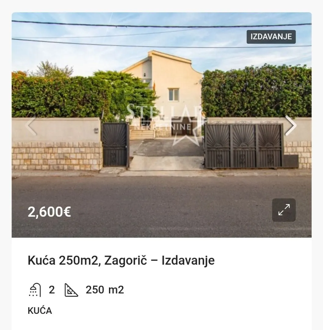 Izdavanje, dvosoban stan, 70m², Preko Morače, Podgorica