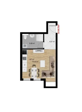 Prodaja, garsonjera, 27m², Stari Aerodrom, Podgorica - image 5