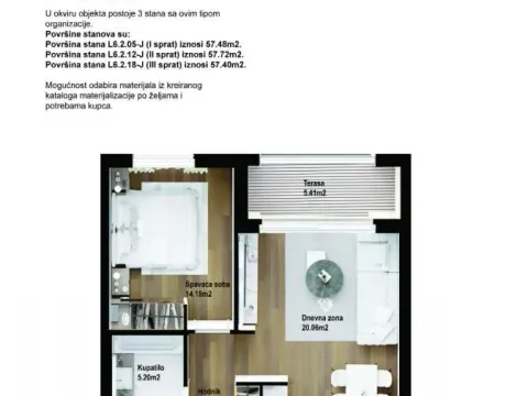 Prodaja, jednosoban stan, 64m², Podgorica, Crna Gora - image 9