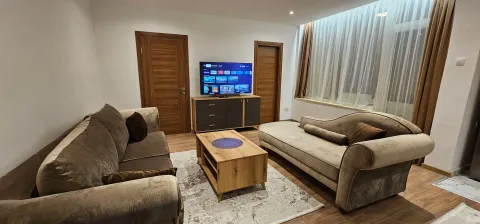 Namještena dnevna soba sa garniturom, stočićem i televizorom. - image 13