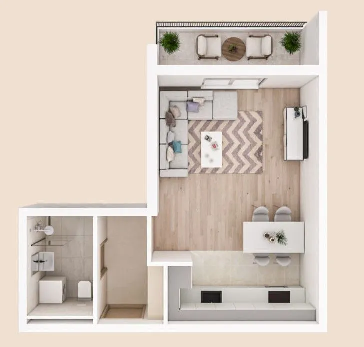 Prodaja, garsonjera, 35m², Zelenika, Podgorica