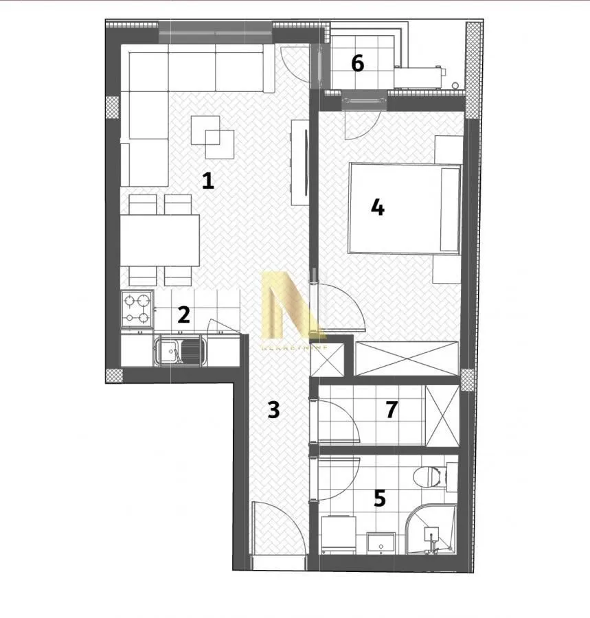 Prodaja, dvosoban stan, 51m², Bulevar patrijarha Pavla, Novi Sad Sve Podlokacije
