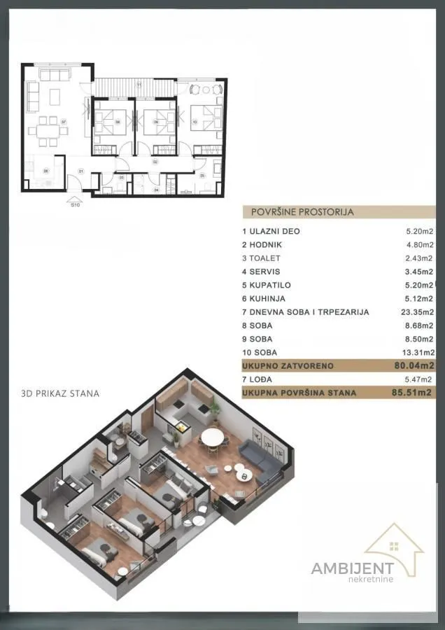 Prodaja, četvorosoban stan, 86m², Vračar Sve Podlokacije, Beograd