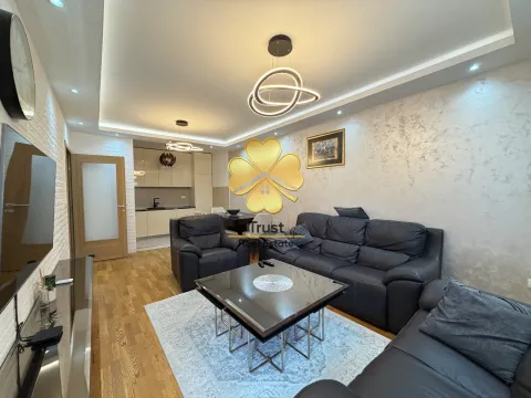 Modern living room connected with the dining area and kitchen. - image 2
