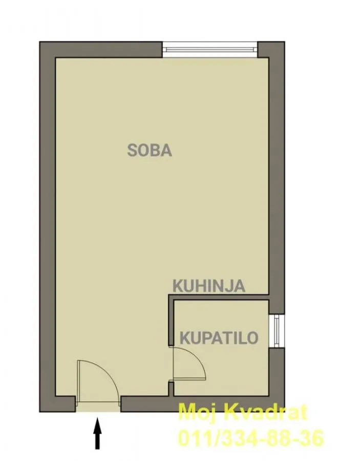 Sale, studio apartment, 27m², Čubura, Beograd