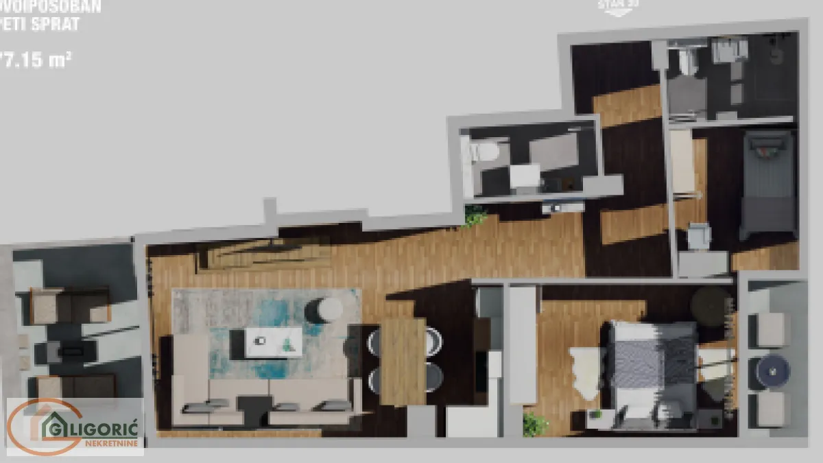 Prodaja, dvosoban stan, 77m², Pančevo, Srbija