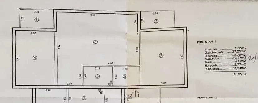 Prodaja, dvosoban stan, 61m², Tološi, Podgorica