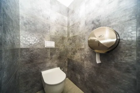 Modern tiles and sanitary ware in the toilet. - image 17