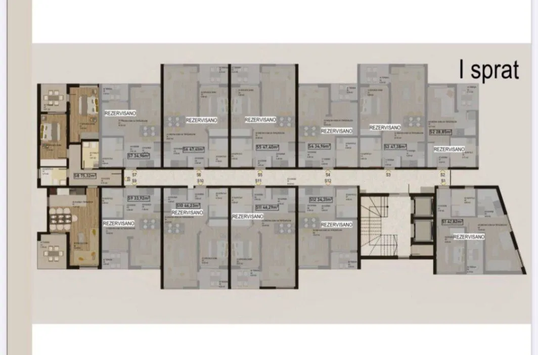 Sale, one bedroom apartment, 34m², Centar, Bar