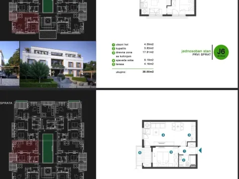 Sale, studio apartment, 27m², Dobrota, Kotor - image 4