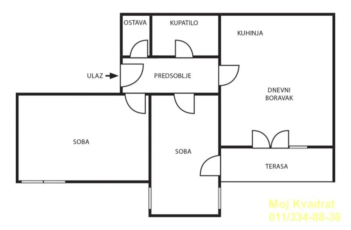 Sale, two bedroom apartment, 61m², Tošin bunar, Novi Beograd Sve Podlokacije
