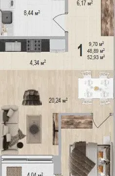 Sale, one bedroom apartment, 52m², Bečići, Budva - image 5
