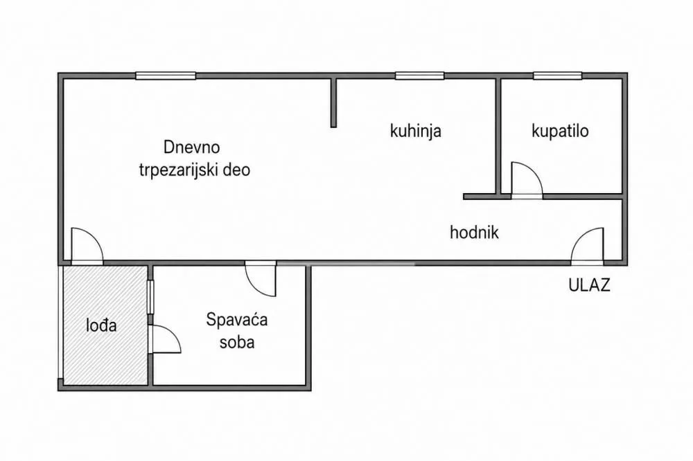 Sale, one bedroom apartment, 44m², Ledine, Beograd