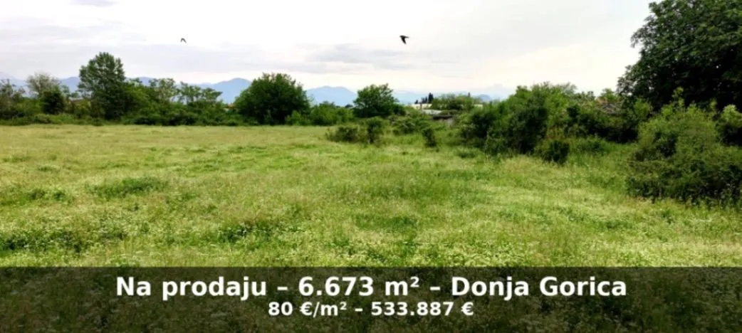Sale, land lot, 6673m², Donja Gorica, Podgorica
