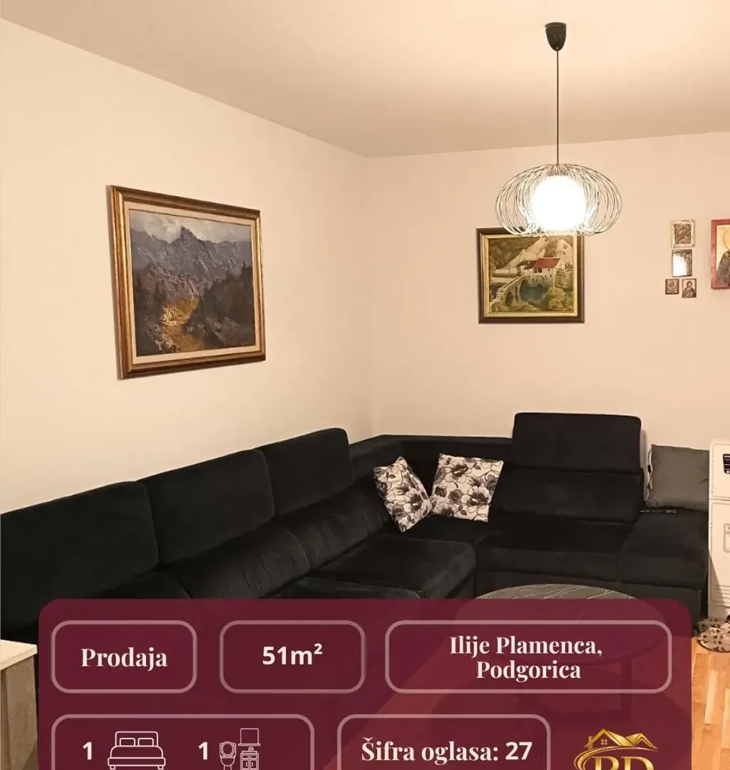 Prodaja, jednosoban stan, 51m², Zabjelo, Podgorica