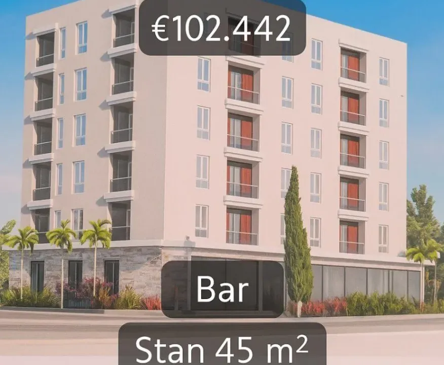 Sale, one bedroom apartment, 45m², Čeluga, Bar
