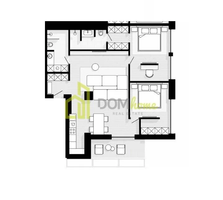 Sale, two bedroom apartment, 98m², Sveti Stefan, Budva