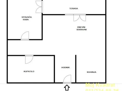 Sale, two bedroom apartment, 49m², Novi Beograd Sve Podlokacije, Beograd - image 11